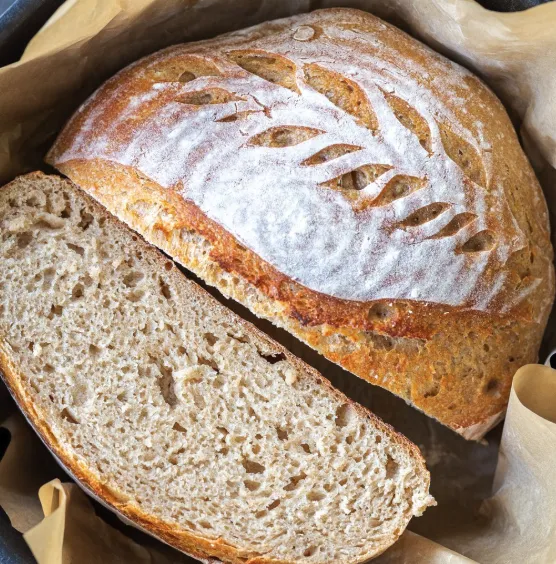 Pain de campagne coupé